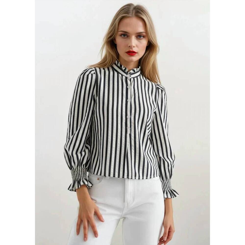 NEW YANA K juliette top in striped